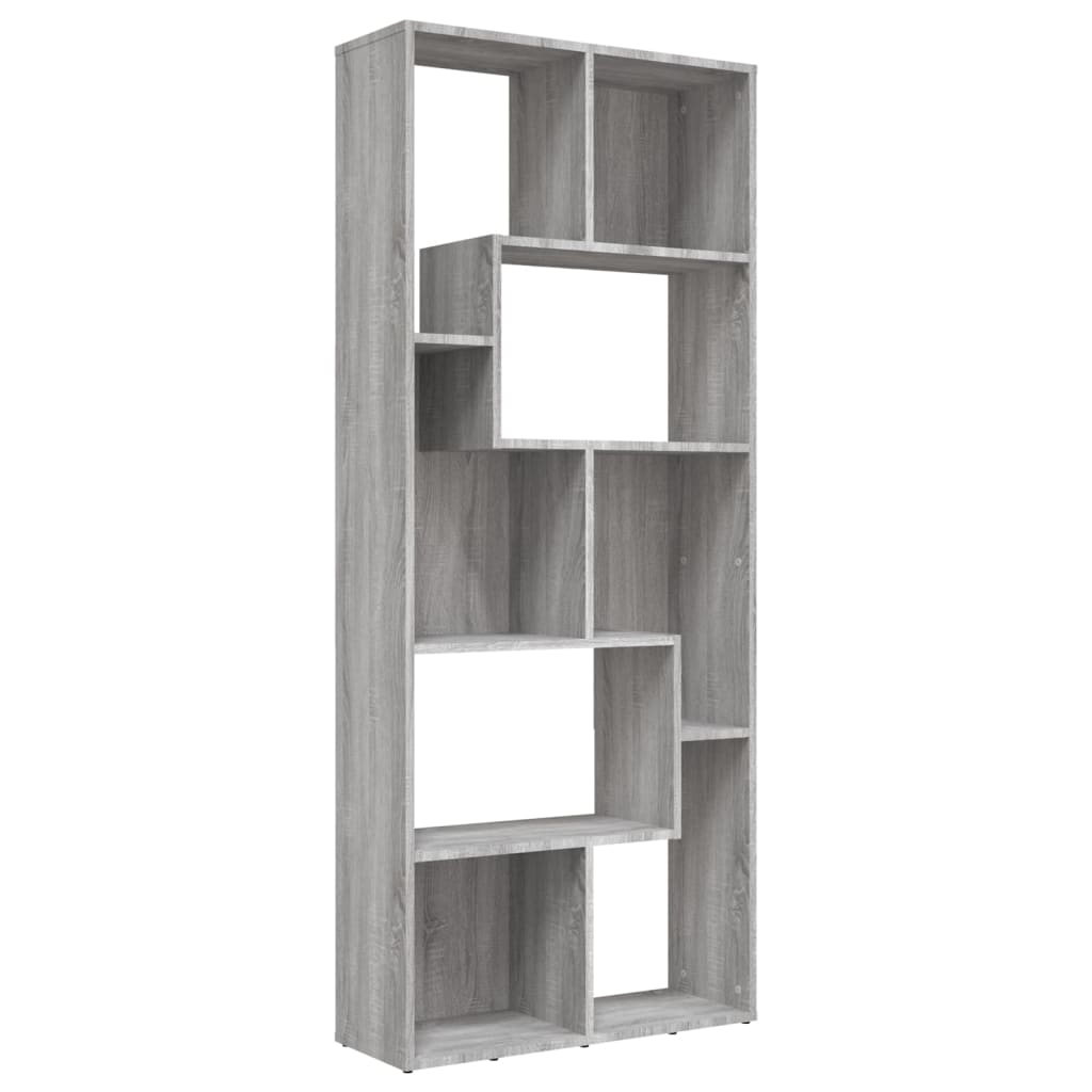 Βιβλιοθήκη Γκρι Sonoma 67 x 24 x 161 εκ. από Επεξεργασμένο Ξύλο - Pakobazaar