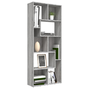 Βιβλιοθήκη Γκρι Sonoma 67 x 24 x 161 εκ. από Επεξεργασμένο Ξύλο - Pakobazaar