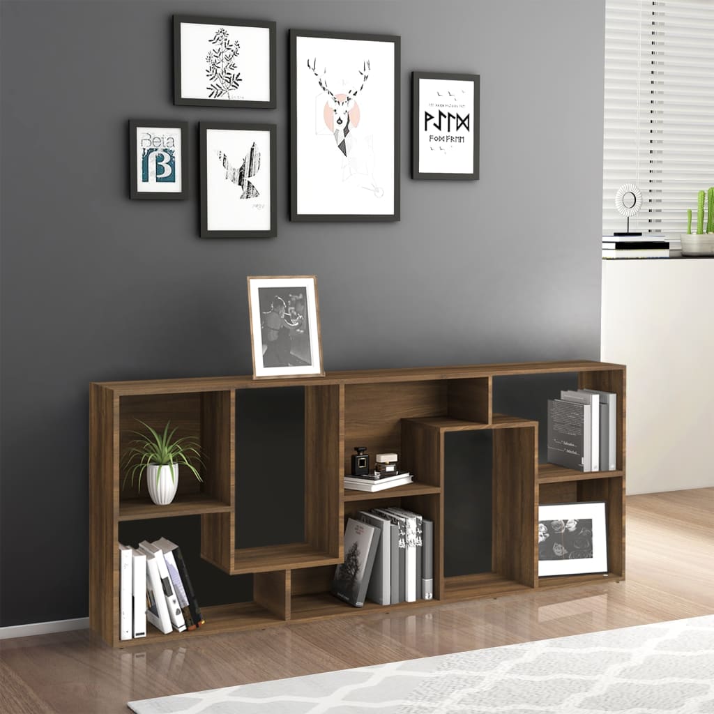 Βιβλιοθήκη Καφέ Δρυς 67 x 24 x 161 εκ. από Επεξεργασμένο Ξύλο - Pakobazaar
