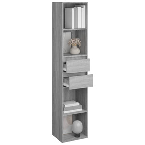 Βιβλιοθήκη Γκρι Sonoma 36 x 30 x 171 εκ. από Επεξεργασμένο Ξύλο - Pakobazaar