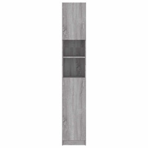 Ντουλάπι Μπάνιου Γκρι Sonoma 32x25,5x190 εκ. Επεξεργασμένο Ξύλο - Pakobazaar