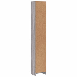 Ντουλάπι Μπάνιου Γκρι Sonoma 32x25,5x190 εκ. Επεξεργασμένο Ξύλο - Pakobazaar