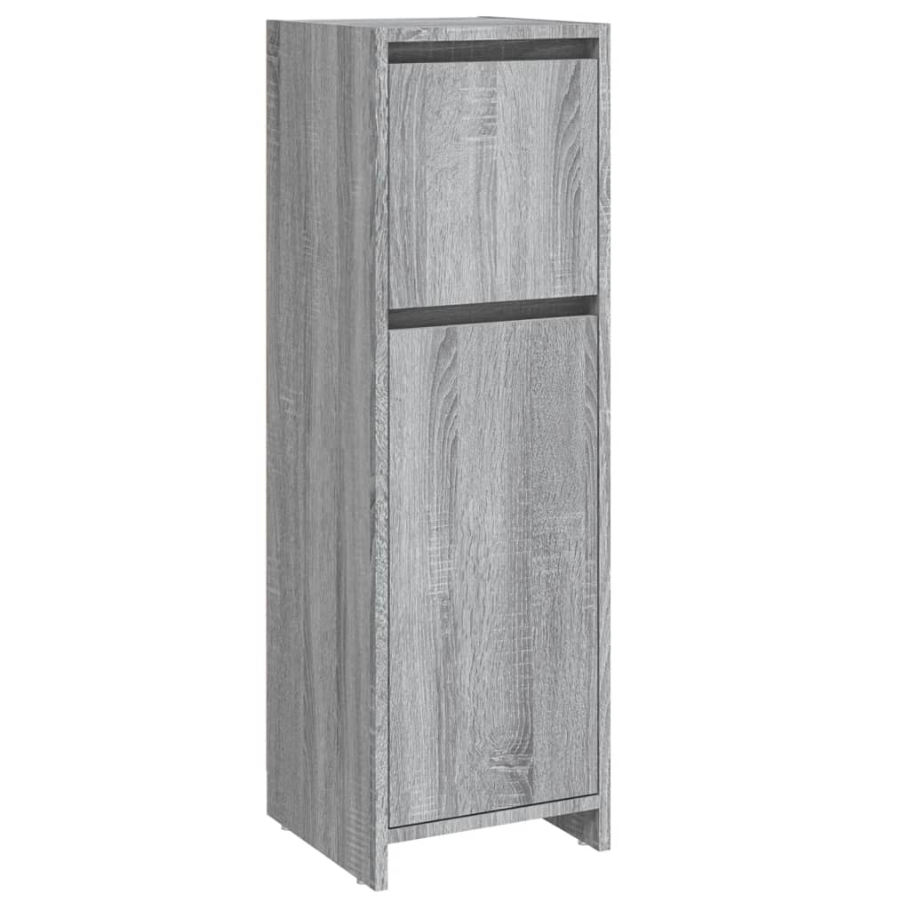 Ντουλάπι Μπάνιου Γκρι Sonoma 30x30x95 εκ. Επεξεργασμένο Ξύλο