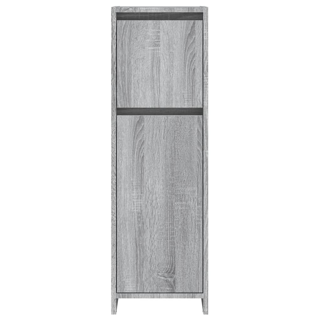 Ντουλάπι Μπάνιου Γκρι Sonoma 30x30x95 εκ. Επεξεργασμένο Ξύλο