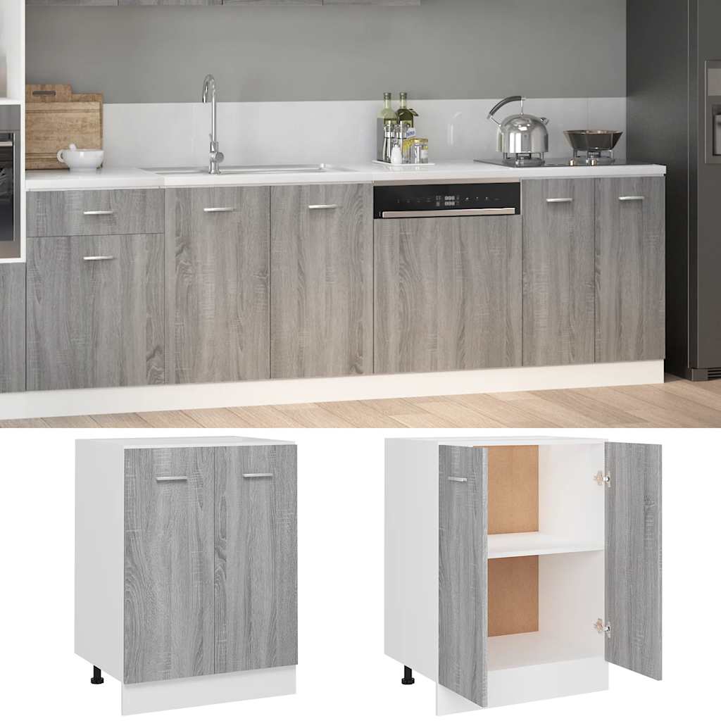 Ντουλάπι "Lyon" Γκρι Sonoma 60x46x81,5 εκ. από Τεχνητό Ξύλο