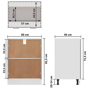 Ντουλάπι "Lyon" Γκρι Sonoma 60x46x81,5 εκ. από Τεχνητό Ξύλο