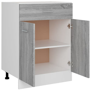 Ντουλάπι με Συρτάρια "Lyon" Γκρι Sonoma 60x46x81,5 εκ. από Τεχνητό Ξύλο - Pakobazaar