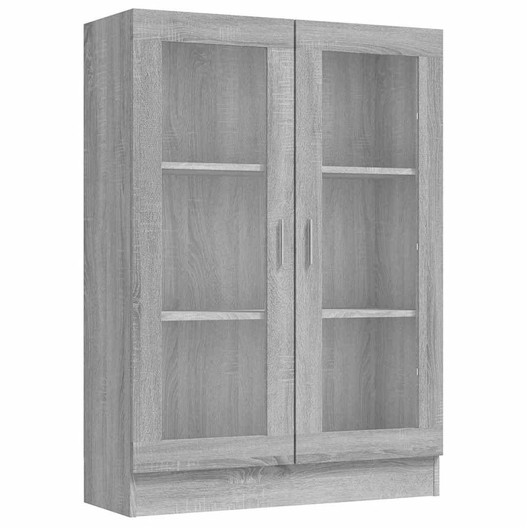 Βιτρίνα Γκρι Sonoma 82,5 x 30,5 x 115 εκ. Επεξεργασμένο Ξύλο