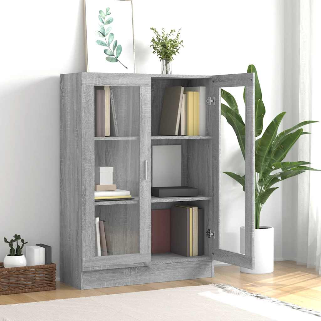 Βιτρίνα Γκρι Sonoma 82,5 x 30,5 x 115 εκ. Επεξεργασμένο Ξύλο