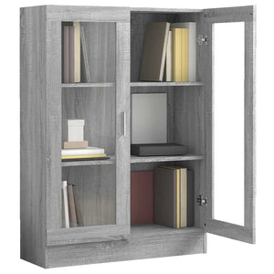 Βιτρίνα Γκρι Sonoma 82,5 x 30,5 x 115 εκ. Επεξεργασμένο Ξύλο