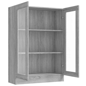 Βιτρίνα Γκρι Sonoma 82,5 x 30,5 x 115 εκ. Επεξεργασμένο Ξύλο