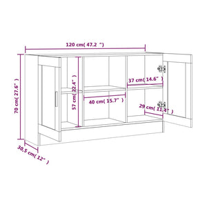 Μπουφές Γκρι Sonoma 120 x 30,5 x 70 εκ. από Επεξεργασμένο Ξύλο - Pakobazaar