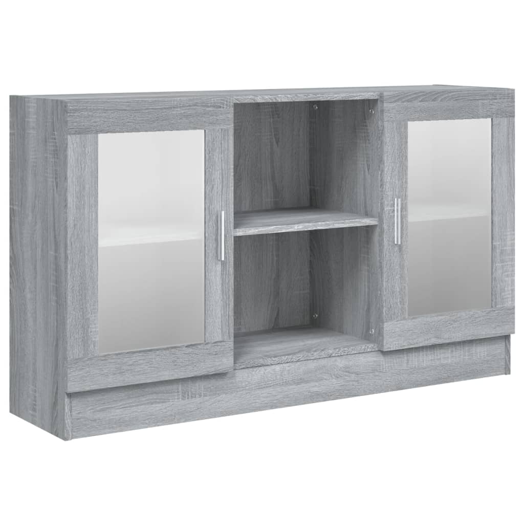 Βιτρίνα Γκρι Sonoma 120x30,5x70 εκ. από Επεξεργασμένο Ξύλο - Pakobazaar