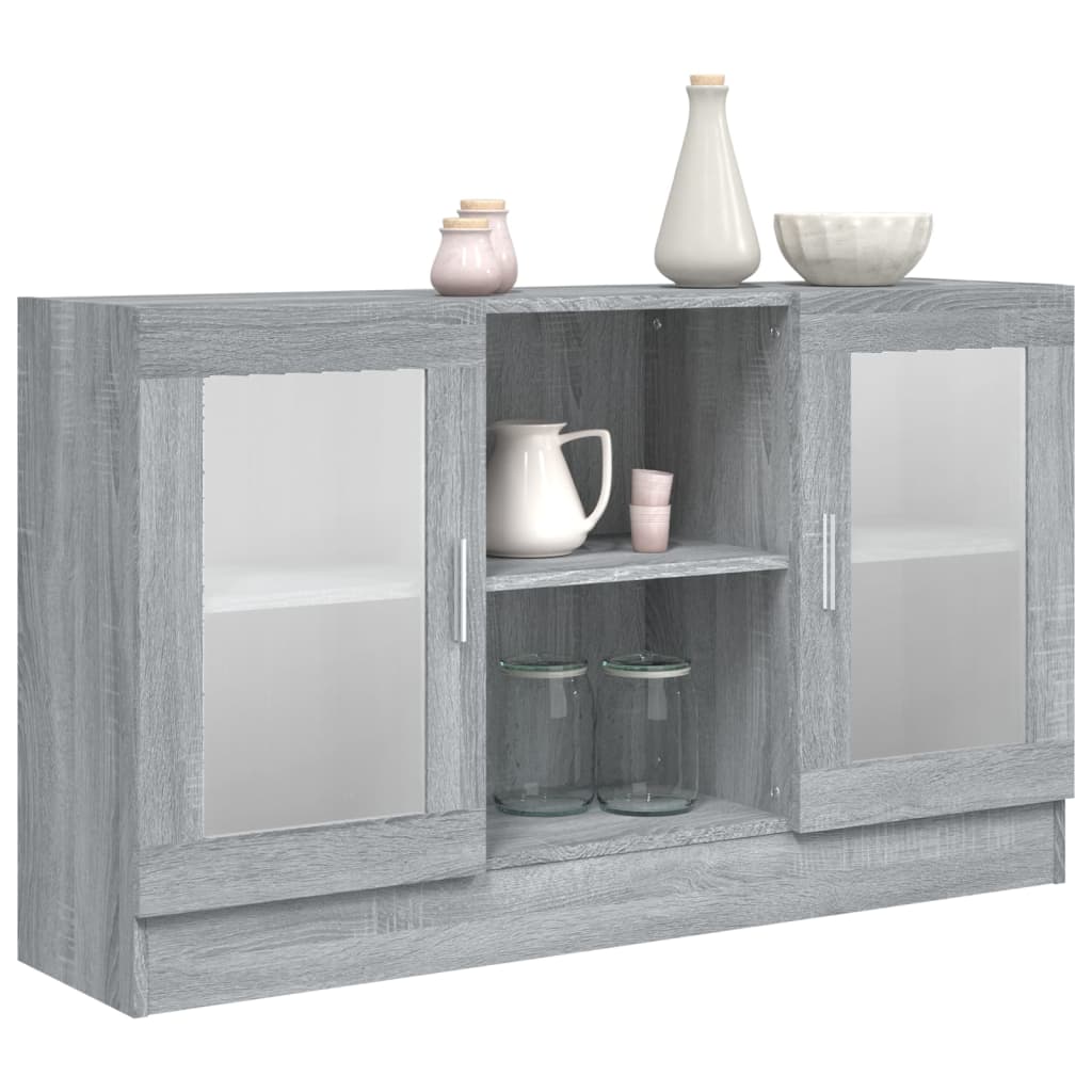 Βιτρίνα Γκρι Sonoma 120x30,5x70 εκ. από Επεξεργασμένο Ξύλο - Pakobazaar