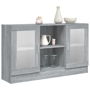 Βιτρίνα Γκρι Sonoma 120x30,5x70 εκ. από Επεξεργασμένο Ξύλο - Pakobazaar