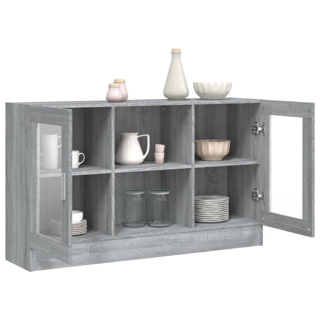 Βιτρίνα Γκρι Sonoma 120x30,5x70 εκ. από Επεξεργασμένο Ξύλο - Pakobazaar
