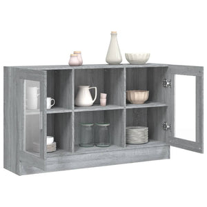 Βιτρίνα Γκρι Sonoma 120x30,5x70 εκ. από Επεξεργασμένο Ξύλο - Pakobazaar