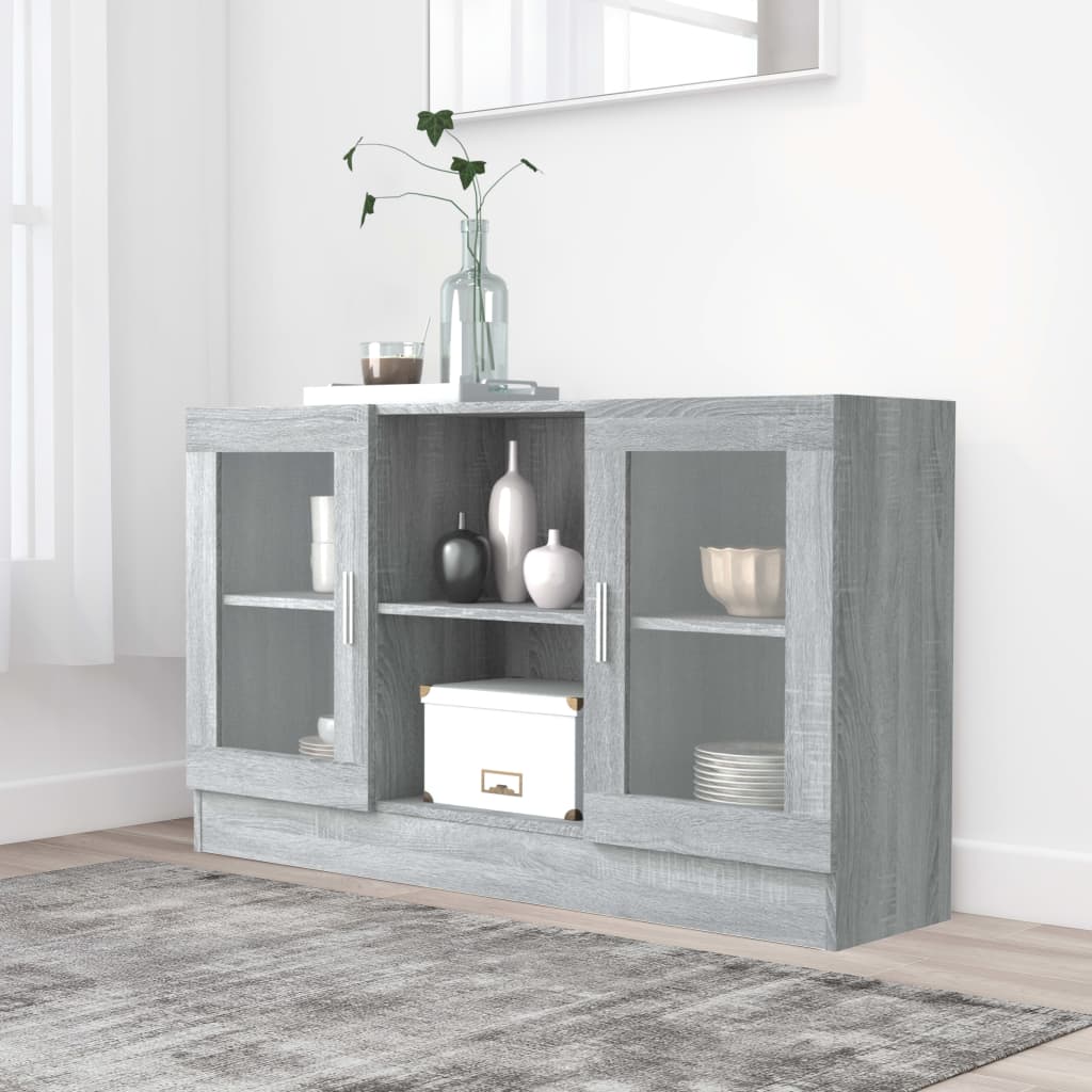 Βιτρίνα Γκρι Sonoma 120x30,5x70 εκ. από Επεξεργασμένο Ξύλο - Pakobazaar