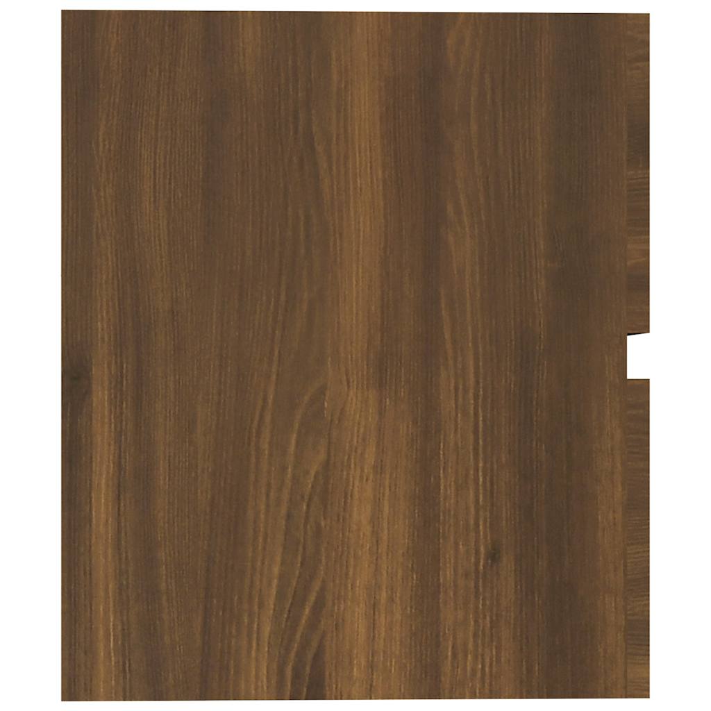 Ντουλάπι Νιπτήρα Καφέ Δρυς 60x38,5x45 εκ. Επεξεργασμένο Ξύλο