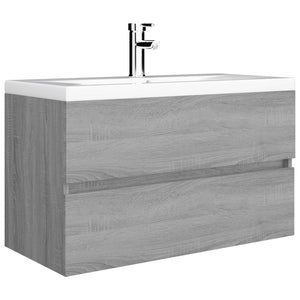 Ντουλάπι Νιπτήρα Γκρι Sonoma 80x38,5x45 εκ. Επεξεργασμένο Ξύλο