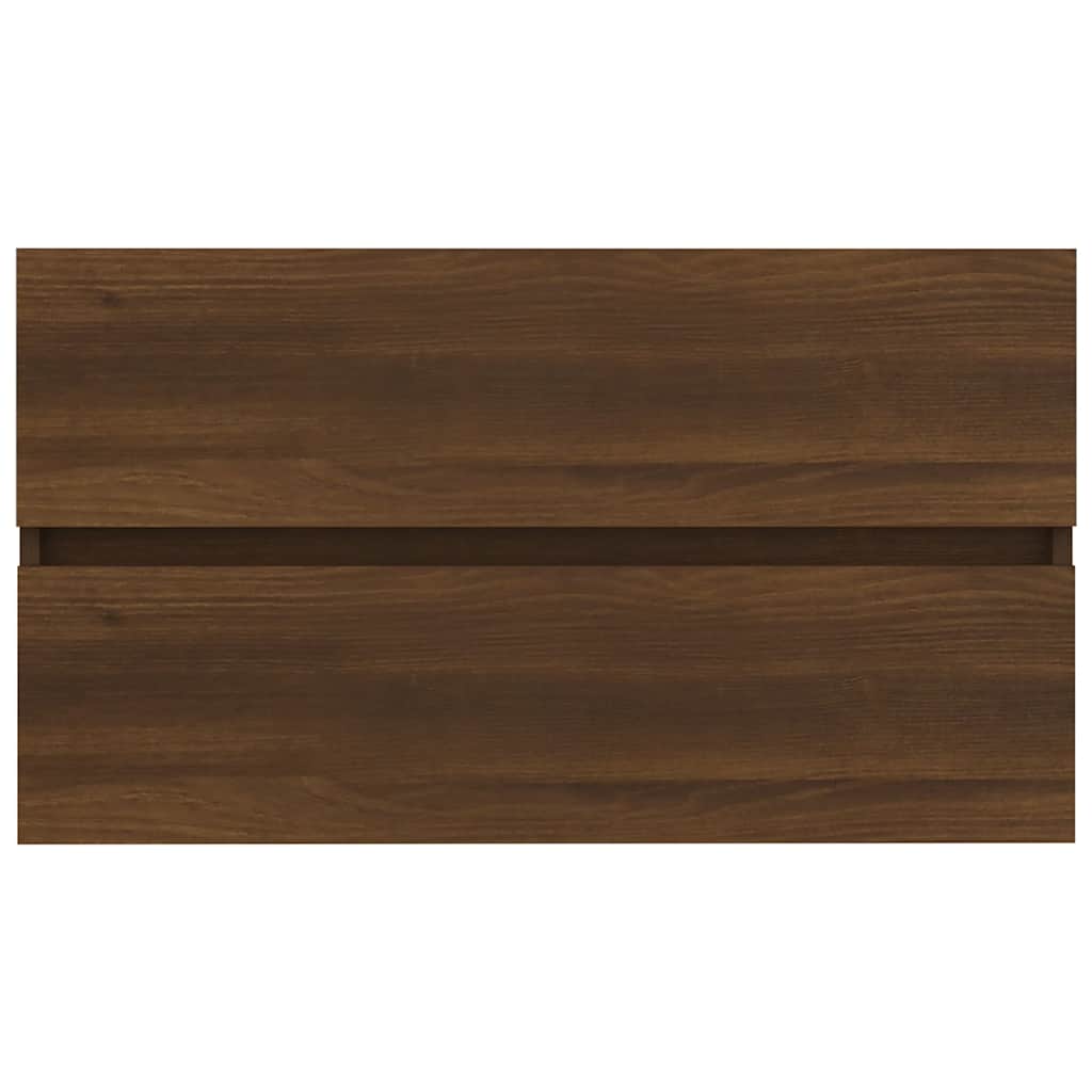 Ντουλάπι Νιπτήρα Καφέ Δρυς 80x38,5x45 εκ. Επεξεργασμένο Ξύλο
