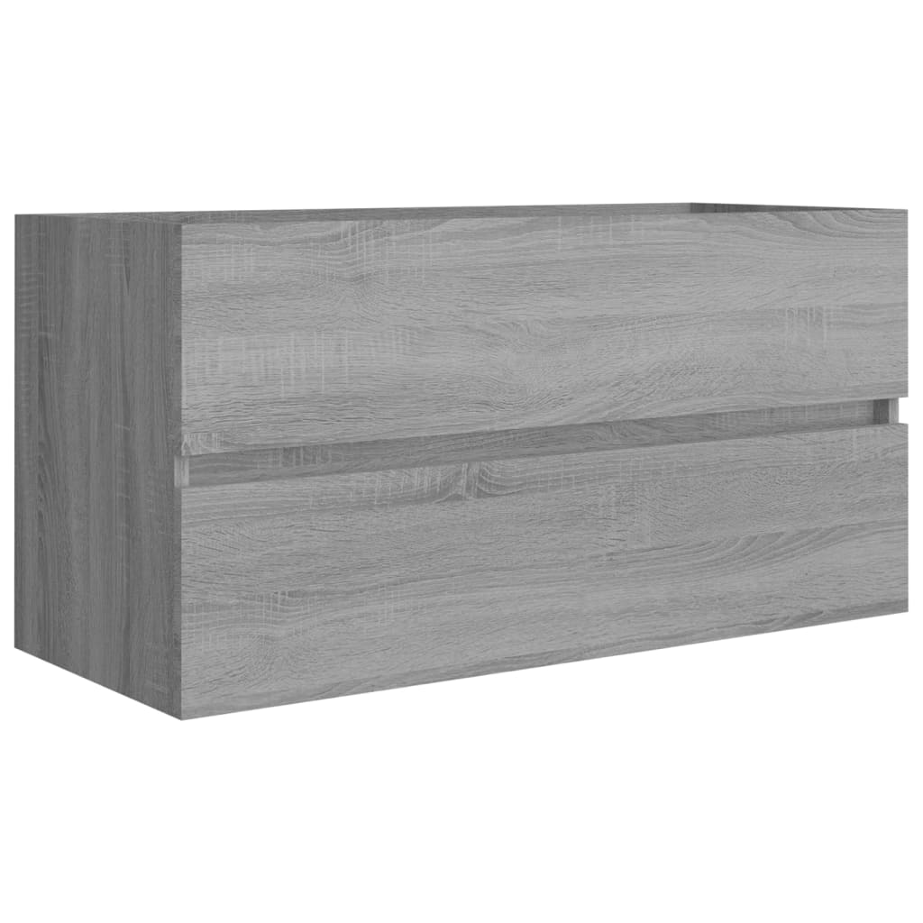 Ντουλάπι Νιπτήρα Γκρι Sonoma 90x38,5x45 εκ. Επεξεργασμένο Ξύλο