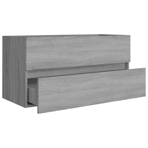 Ντουλάπι Νιπτήρα Γκρι Sonoma 90x38,5x45 εκ. Επεξεργασμένο Ξύλο