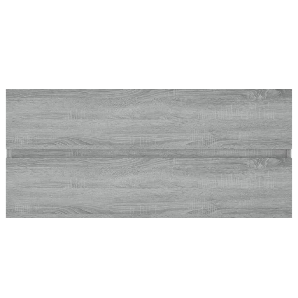 Ντουλάπι Νιπτήρα Γκρι Sonoma 100x38,5x45 εκ. Επεξεργασμένο Ξύλο