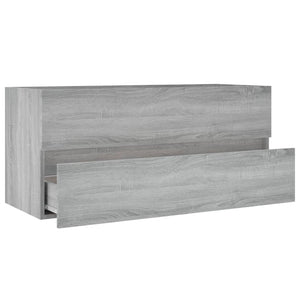 Ντουλάπι Νιπτήρα Γκρι Sonoma 100x38,5x45 εκ. Επεξεργασμένο Ξύλο