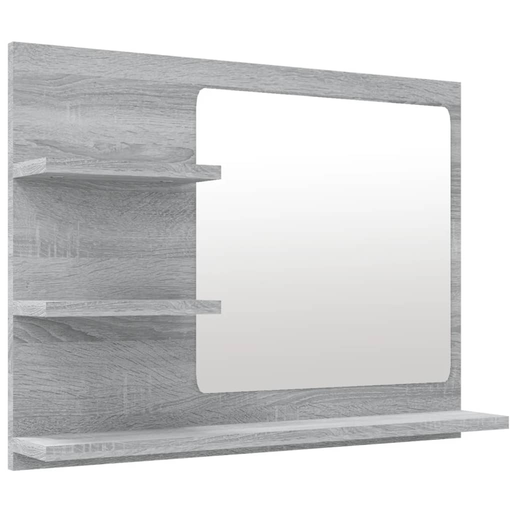 Καθρέφτης Μπάνιου Γκρι Sonoma 60x10,5x45 εκ. Επεξεργασμένο Ξύλο