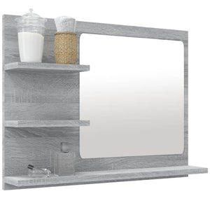 Καθρέφτης Μπάνιου Γκρι Sonoma 60x10,5x45 εκ. Επεξεργασμένο Ξύλο
