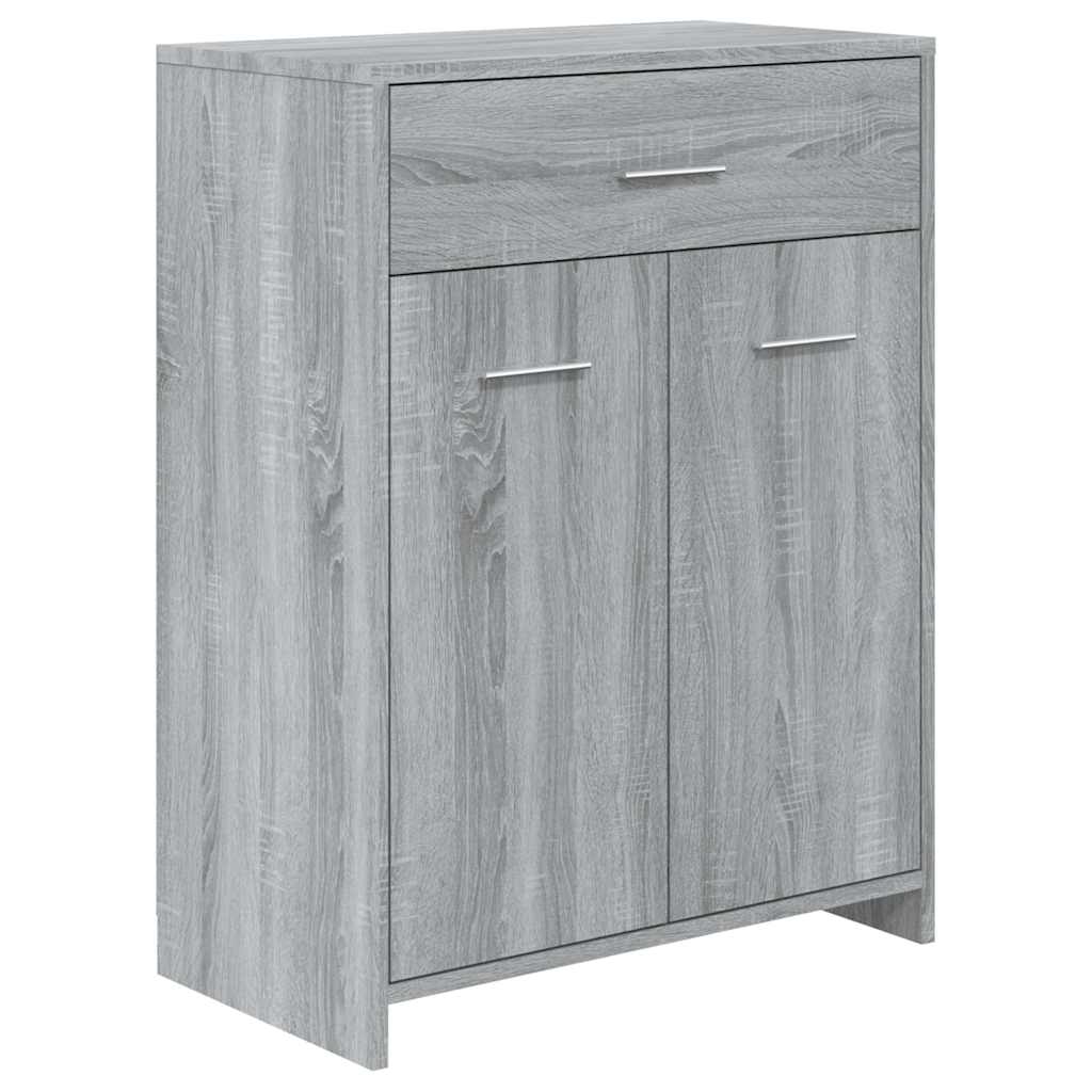 Ντουλάπι Μπάνιου Γκρι Sonoma 60x33x80 εκ. Επεξεργασμένο Ξύλο