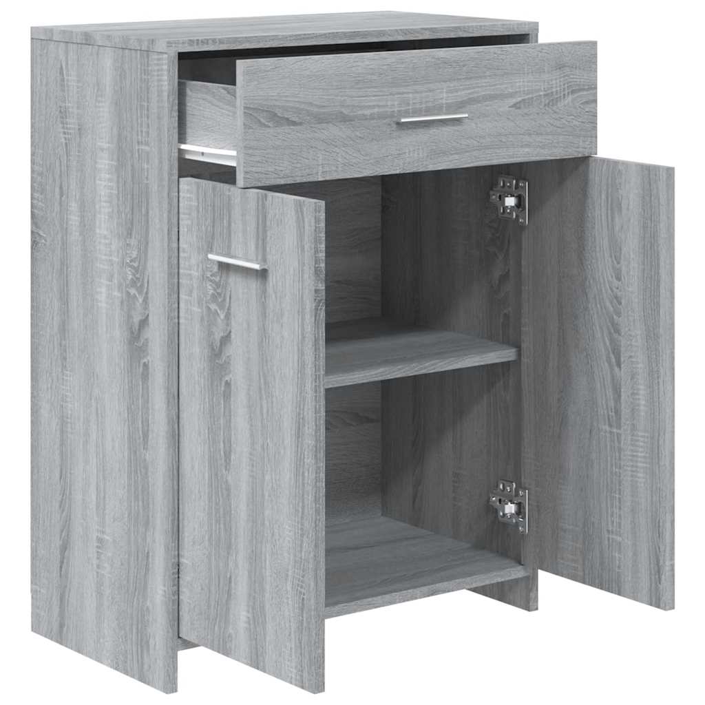 Ντουλάπι Μπάνιου Γκρι Sonoma 60x33x80 εκ. Επεξεργασμένο Ξύλο