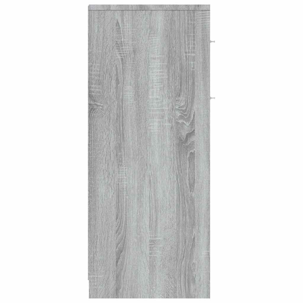 Ντουλάπι Μπάνιου Γκρι Sonoma 60x33x80 εκ. Επεξεργασμένο Ξύλο
