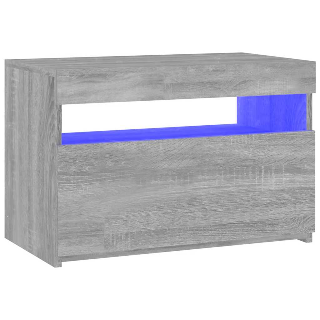 Έπιπλο Τηλεόρασης με LED Γκρι Sonoma 60 x 35 x 40 εκ. - Pakobazaar