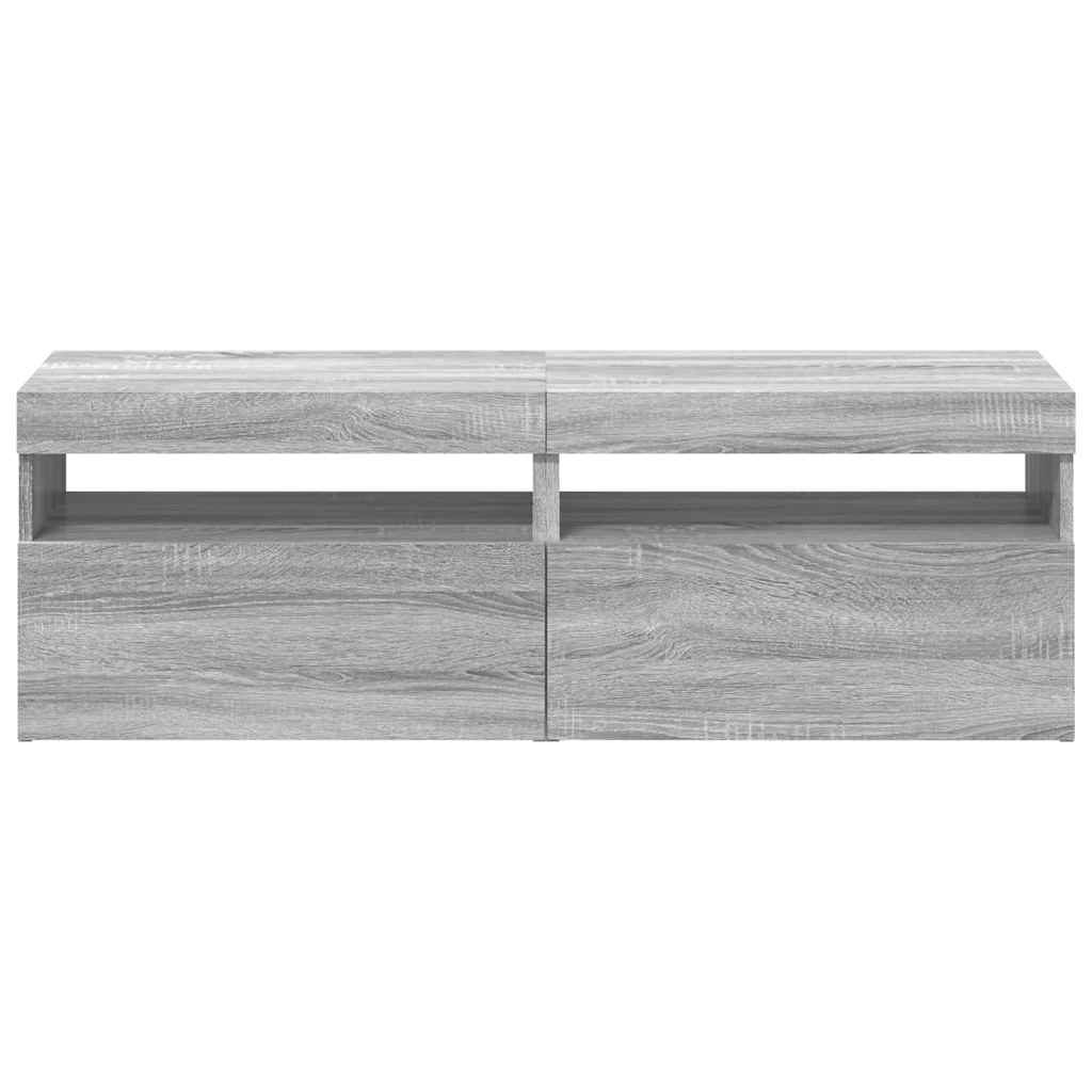 Έπιπλα Τηλεόρασης με LED 2 τεμ. Γκρι Sonoma 60 x 35 x 40 εκ. - Pakobazaar