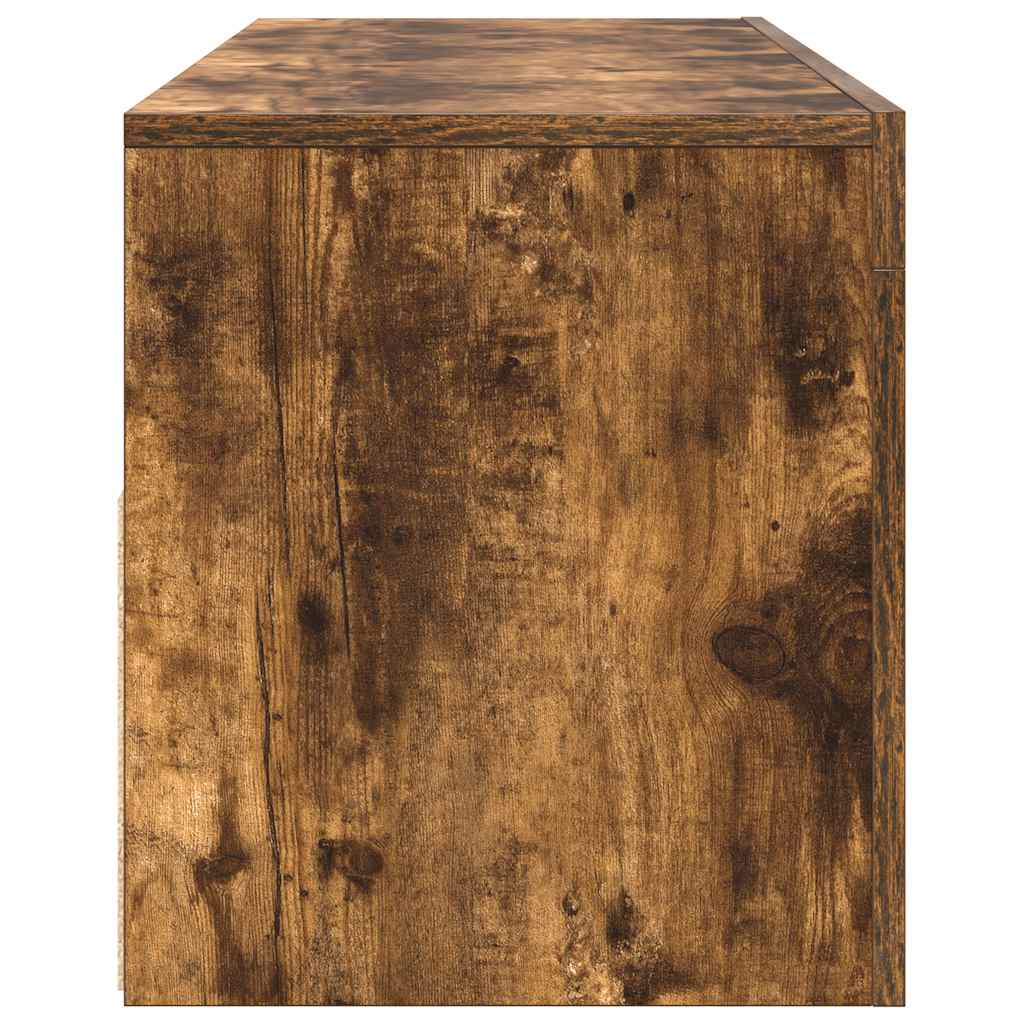 Έπιπλο Τηλεόρασης με LED Καπνιστή Δρυς 120 x 35 x 40 εκ. - Pakobazaar