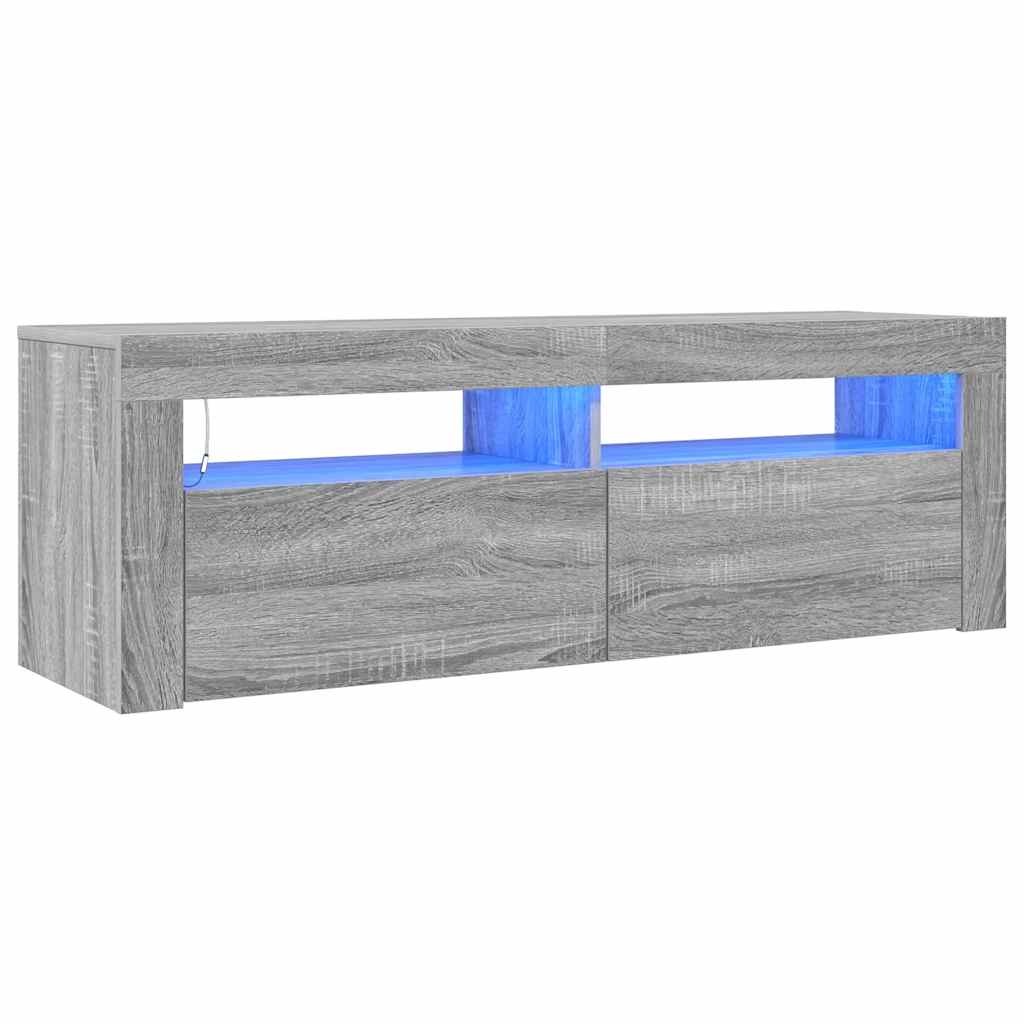 Έπιπλο Τηλεόρασης με LED Γκρι Sonoma 120x35x40 εκ. - Pakobazaar