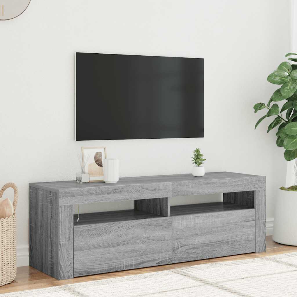 Έπιπλο Τηλεόρασης με LED Γκρι Sonoma 120x35x40 εκ. - Pakobazaar