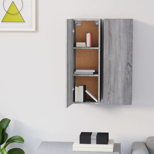 Έπιπλα Τηλεόρασης 2 τεμ. Γκρι Sonoma30,5x30x90 εκ. Επεξ. Ξύλο