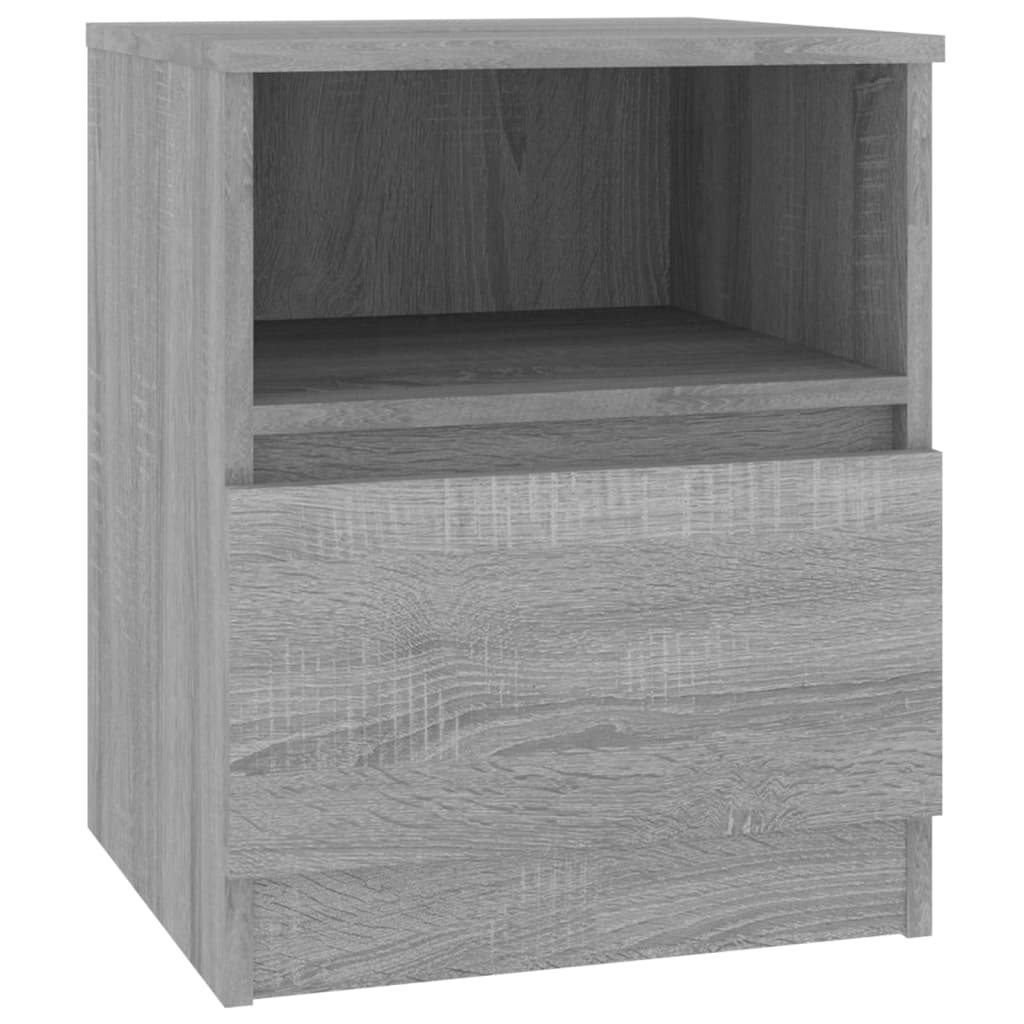 Κομοδίνο Γκρι Sonoma 40 x 40 x 50 εκ. από Επεξεργασμένο Ξύλο - Pakobazaar