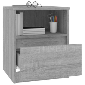 Κομοδίνο Γκρι Sonoma 40 x 40 x 50 εκ. από Επεξεργασμένο Ξύλο - Pakobazaar
