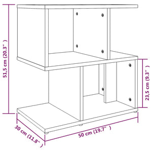 Κομοδίνο Καπνιστή Δρυς 50x30x51,5 εκ. από Επεξεργασμένο Ξύλο - Pakobazaar