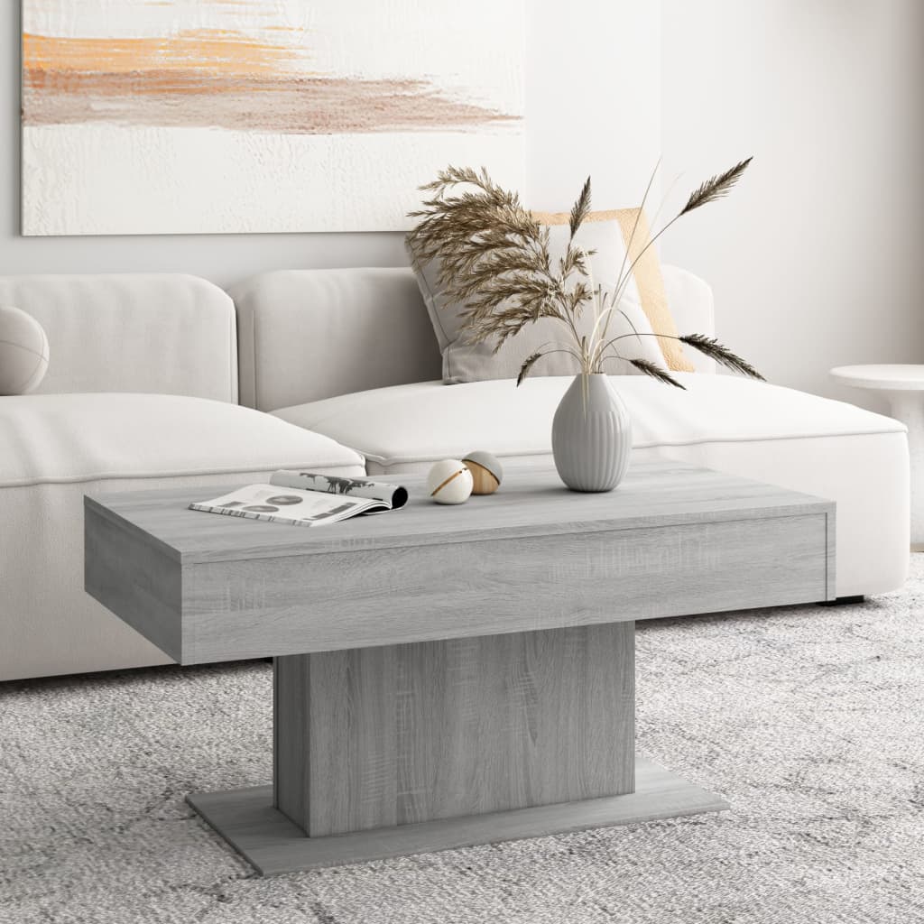 Τραπεζάκι Σαλονιού Γκρι Sonoma 96x50x45 εκ. Επεξεργασμένο Ξύλο