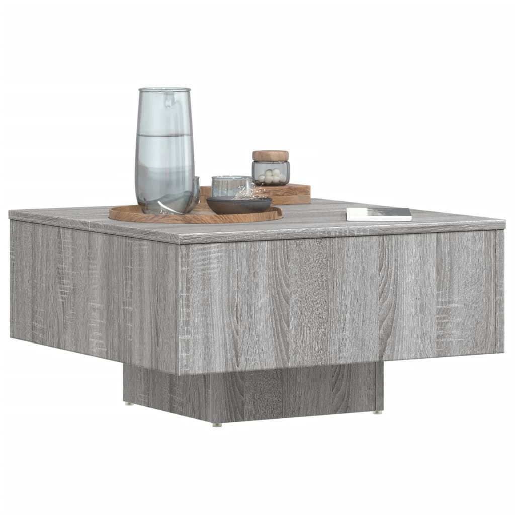 Τραπεζάκι Σαλονιού Γκρι Sonoma 60x60x31,5 εκ. από Επεξεργ. Ξύλο