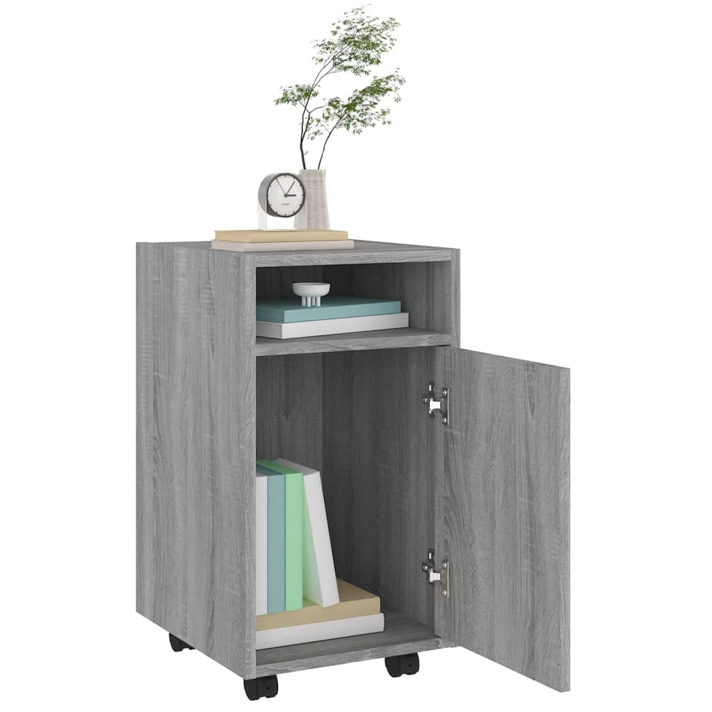 Ντουλάπι με Ροδάκια Γκρι Sonoma 33x38x60 εκ. Επεξεργασμένο ξύλο