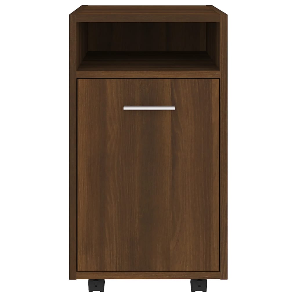 Ντουλάπι με Ροδάκια Καφέ Δρυς 33x38x60 εκ. Επεξεργασμένο ξύλο