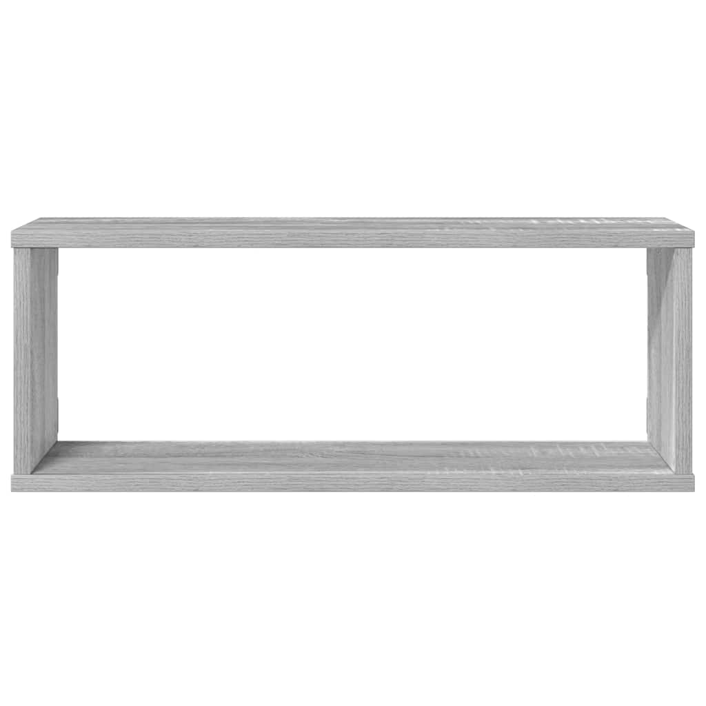 Ραφιέρες Τοίχου Κύβος 4 τεμ Γκρι Sonoma 60x15x23 εκ. Επεξ. Ξύλο - Pakobazaar