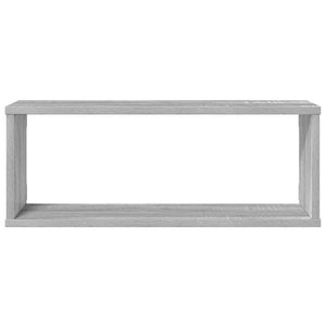 Ραφιέρες Τοίχου Κύβος 4 τεμ Γκρι Sonoma 60x15x23 εκ. Επεξ. Ξύλο - Pakobazaar
