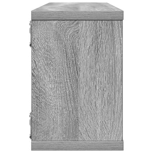 Ραφιέρες Τοίχου Κύβος 4 τεμ Γκρι Sonoma 60x15x23 εκ. Επεξ. Ξύλο - Pakobazaar